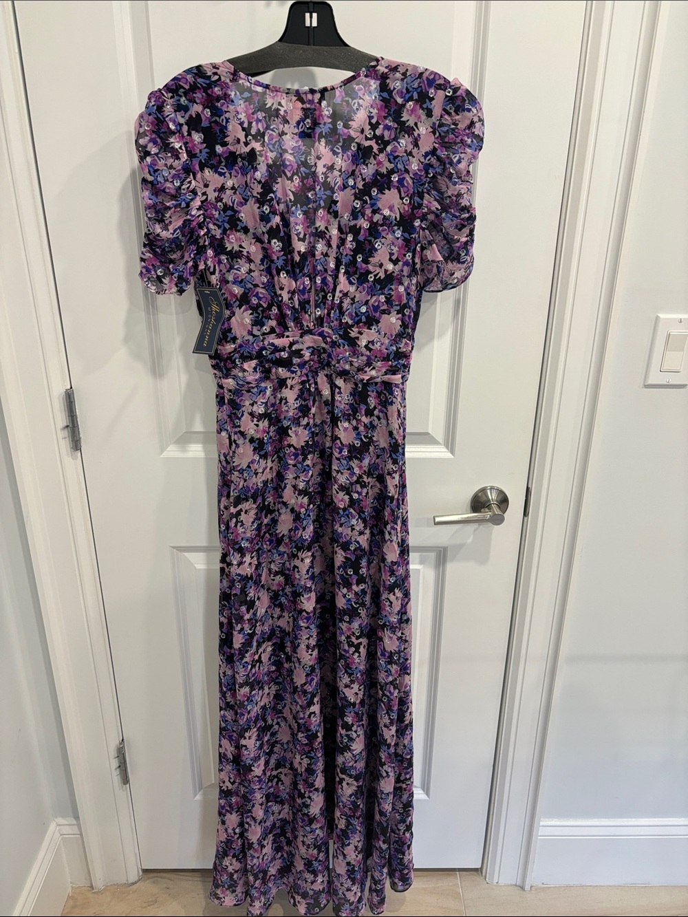 NWT- Shoshanna Marella Petitier Purple Floral Dress size 2 - Picture 12 of 12